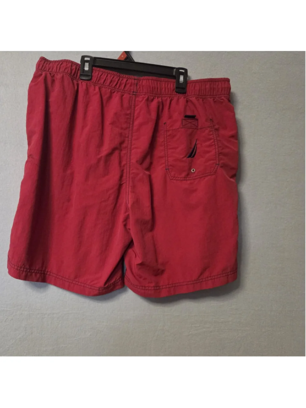 Men's Nautica Swim Trunks Red White xlarge size[1575]